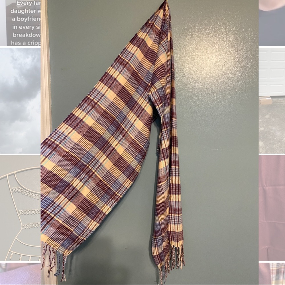 Plaid 100% Cashmere Scarf